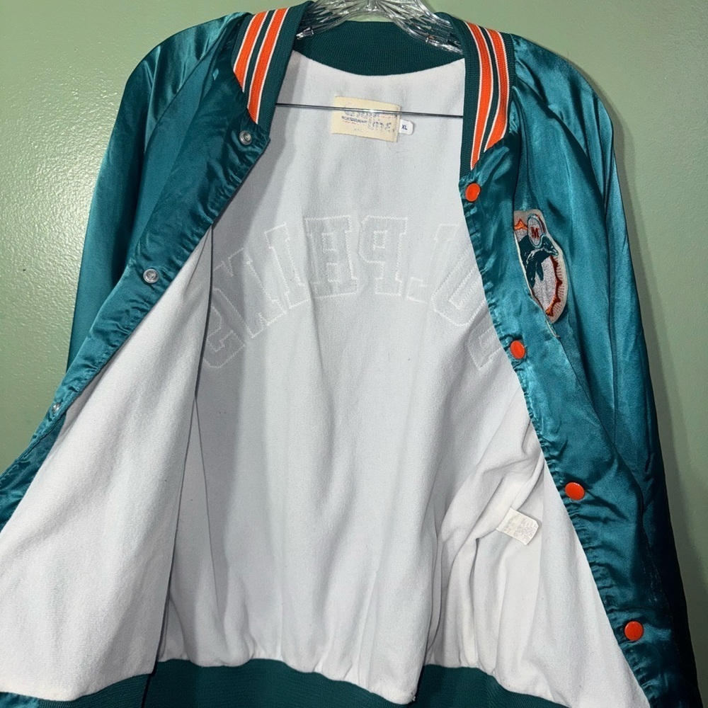 Teal Miami Dolphins Satin Jacket - Picture 9 of 9